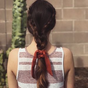 Rustic Orange Hair Bow